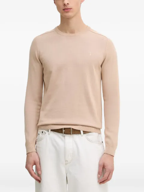 Trussardi logo-embroidered crew-neck sweater Neutrals M0598000064N