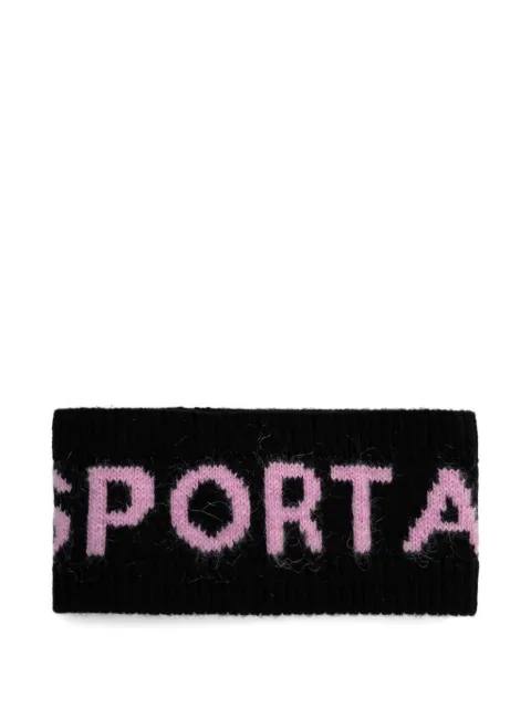 Sportalm logo-intarsia knitted headband Black 950125