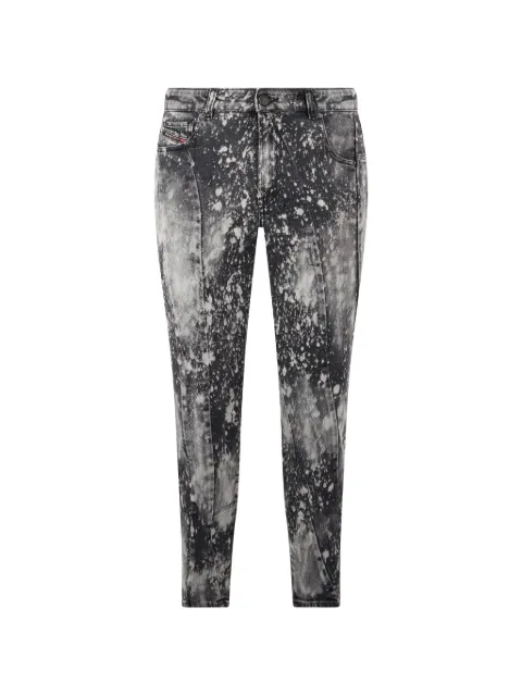 Diesel paint-splash slim-fit jeans Grey A02108009SW