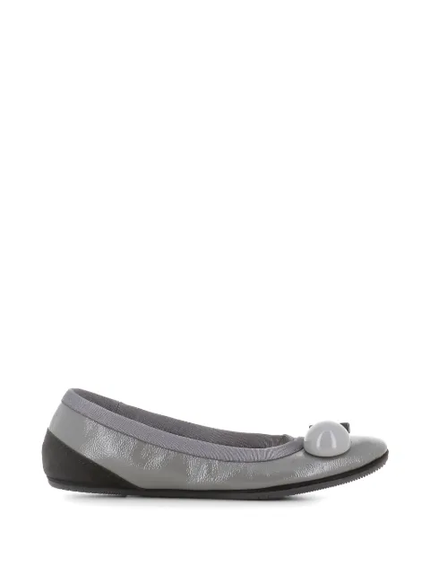 Dove Nuotano Gli Squali embellished patent-leather ballet flats Grey SQ30005