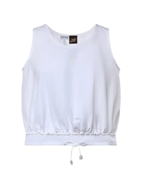LOEWE Anagram-embroidered drawstring tank top White S616Y07X94