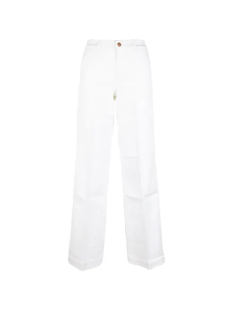 CIGALA'S pressed-crease wide-leg jeans White 259TDRS11001