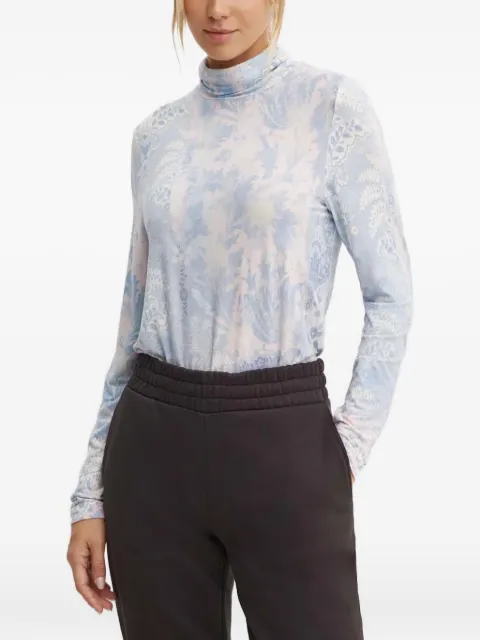 Sportalm paisley-print high-neck top Blue 1812520656