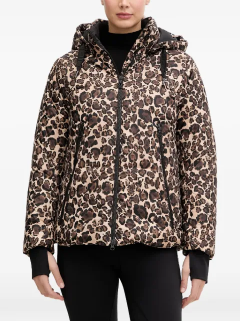 Sportalm leopard-print hooded jacket Brown 010269