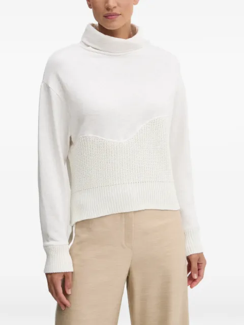 Sportalm panelled high-neck sweater White 1814011750