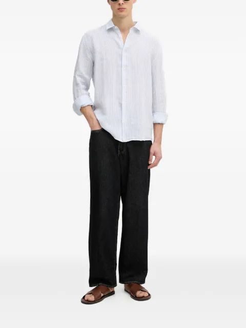 Trussardi striped linen shirt White 5026N000033N