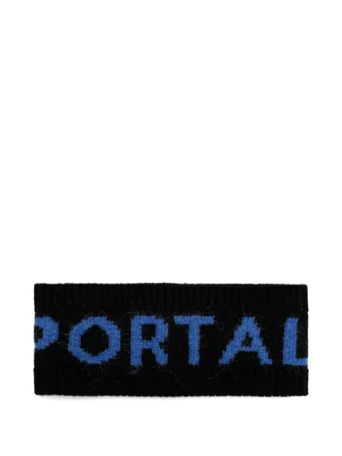 Sportalm logo-intarsia ribbed headband Black 950125