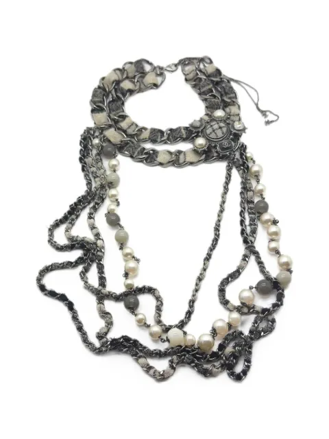 CHANEL Pre-Owned 2013 Tartan Métiers d’art necklace Silver CHTARTANKL