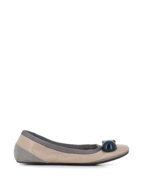 Dove Nuotano Gli Squali geometric-detail ballet flats Neutrals SQ30005