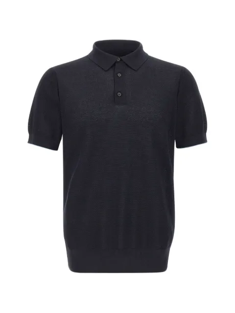 BOSS L-Naldo textured polo shirt Blue 50560501