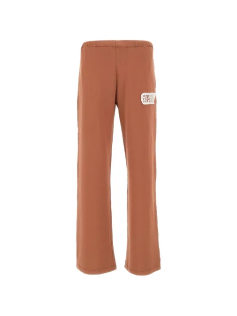 MM6 Maison Margiela logo-patch wide-leg track pants Orange SH2KA0068M25014904
