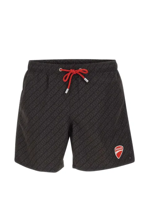MC2 Saint Barth Ducati logo-print swim shorts Black GUS0001