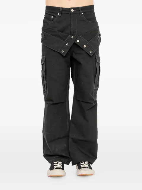 Andersson Bell double-waist wide-leg jeans Black A25PWPAU834