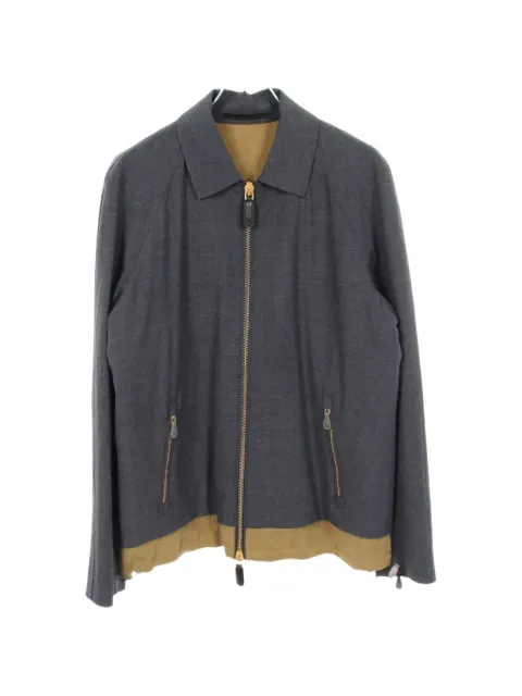 Giorgio Armani Pre-Owned layered zip-up jacket Blue 1065035