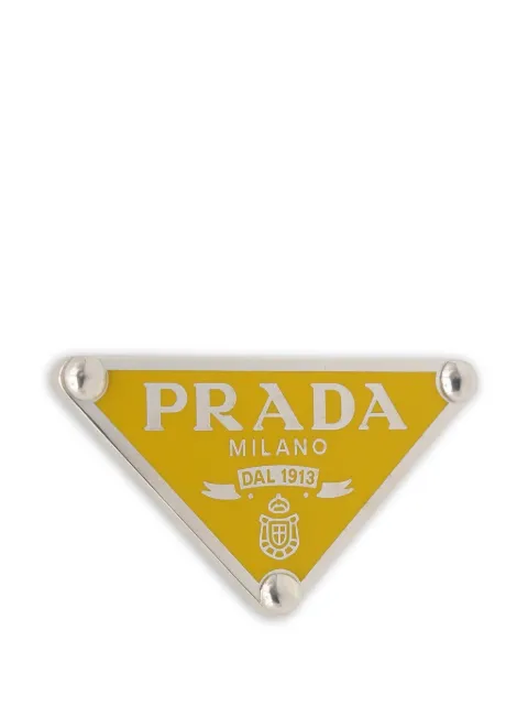 Prada Pre-Owned 2020s Symbole clip-on earrings Silver 1053837