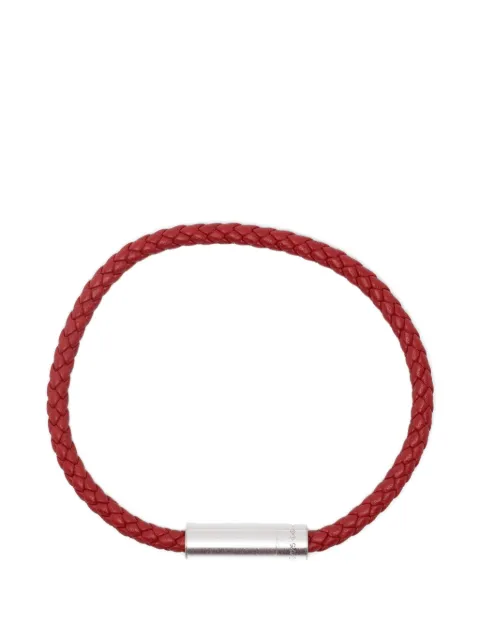 Le Gramme braided leather bracelet Red LGCARBRCRO05107