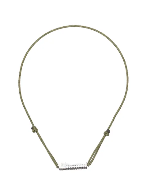 Le Gramme guilloche cord bracelet Green LGCARGUPBR071051KA05
