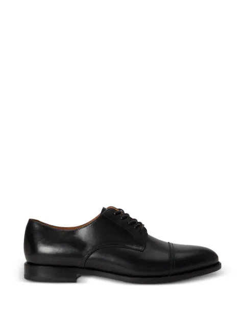 Polo Ralph Lauren cap-toe leather derby shoes Black 811P15885001