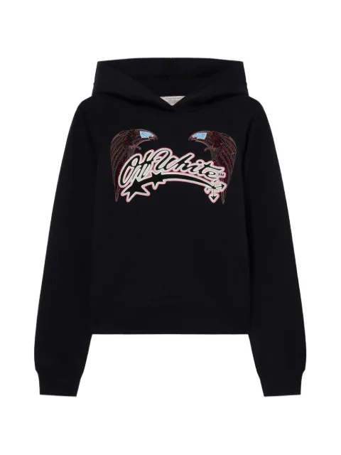 Off-White x Swarovski crystal-embellished hoodie Black 29E00292TW009