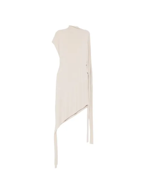 FRANCESCO MURANO asymmetric high-neck dress Neutrals 565T04