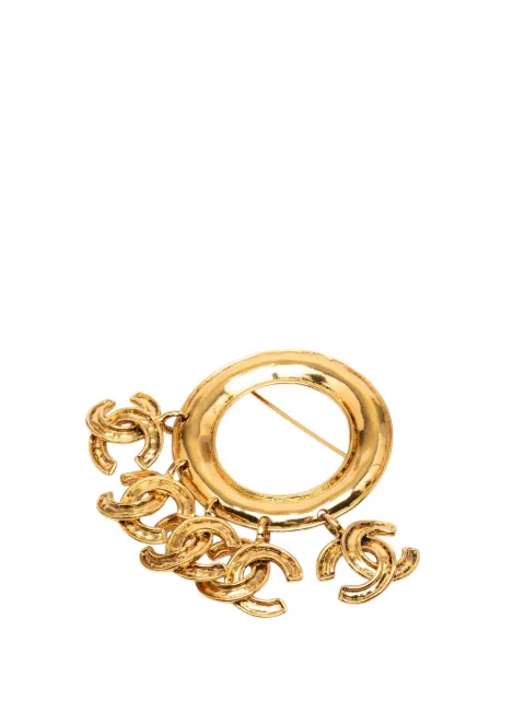 CHANEL Pre-Owned 1994 CC Gold Plated Five Charm Ring Brooch costume brooch Gold HJ9G1VTMWPCKTA1J