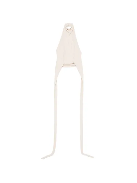FRANCESCO MURANO halterneck draped-detail top Neutrals 246T04