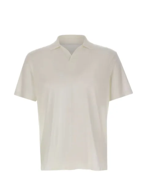 Paul & Shark ribbed open-collar polo shirt Neutrals 26411254108