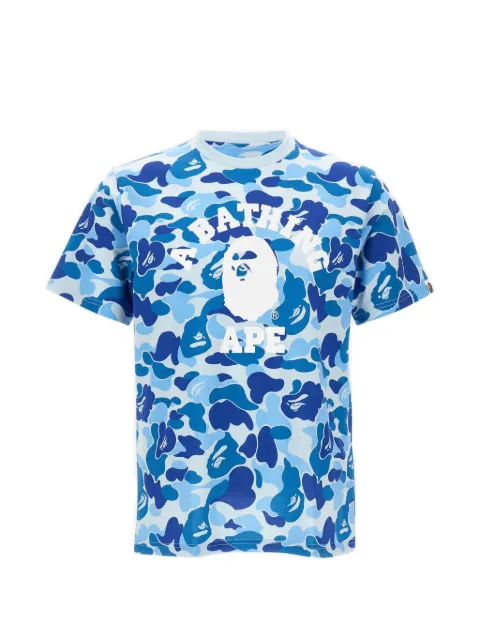 A BATHING APE® ABC Camo College T-shirt Blue 001CSM301011MBLUE