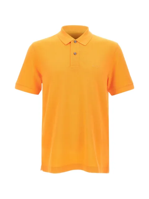 BOSS embroidered-logo piqué polo shirt Orange 50553564
