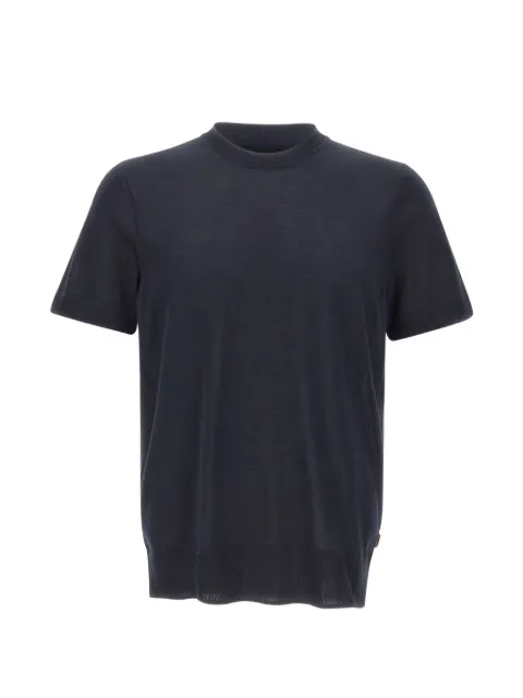 BOSS Nottano short-sleeve silk sweater Blue 50560502
