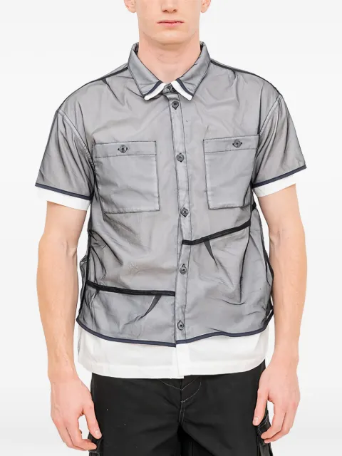 Andersson Bell sheer layered shirt White A26S2TBM1537
