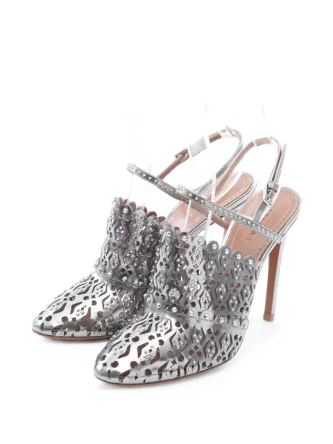 Alaïa Pre-Owned 2020s punching-studs pumps Grey 1062598