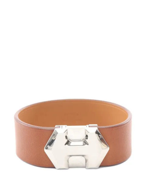 Hermès Pre-Owned 2020 Super H leather bangle Brown 1065169Y