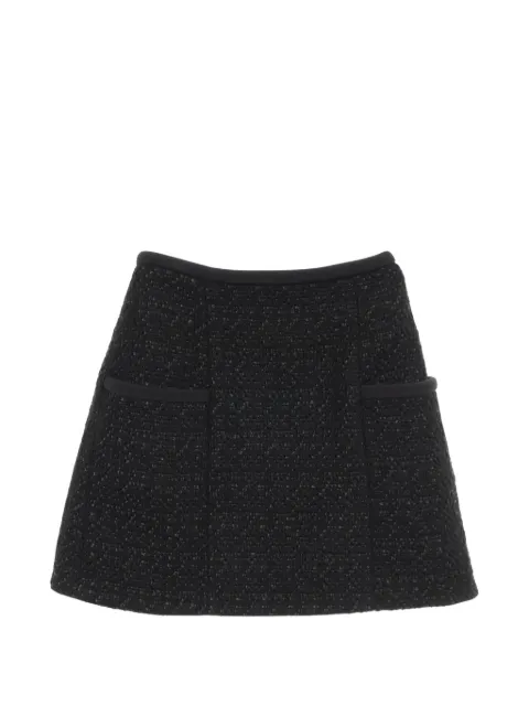 Louis Vuitton Pre-Owned tweed A-line skirt Black 1065719