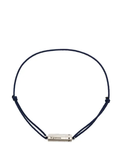 Le Gramme engraved-logo bracelet Blue LGCARBR071051MA05