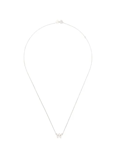 Le Gramme alphabet necklace Silver LGCARPO081W