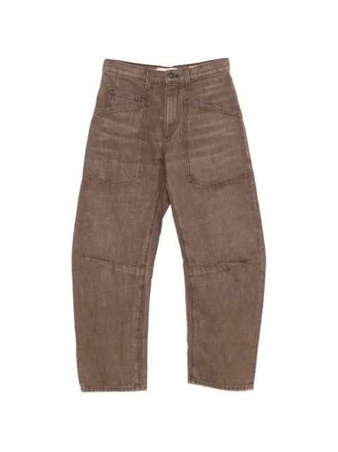 Nili Lotan Shon curved-leg jeans Brown 10193W1859