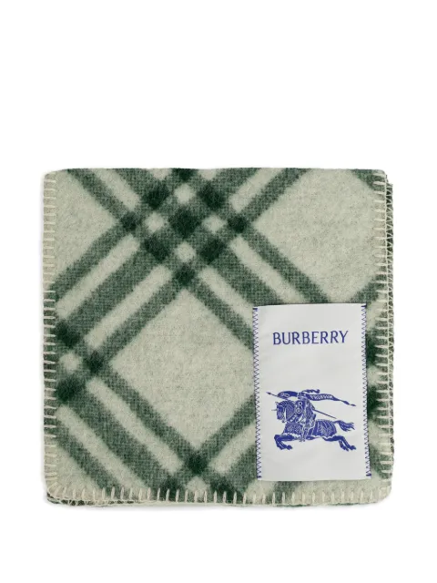 Burberry Check wool scarf Green 8125832