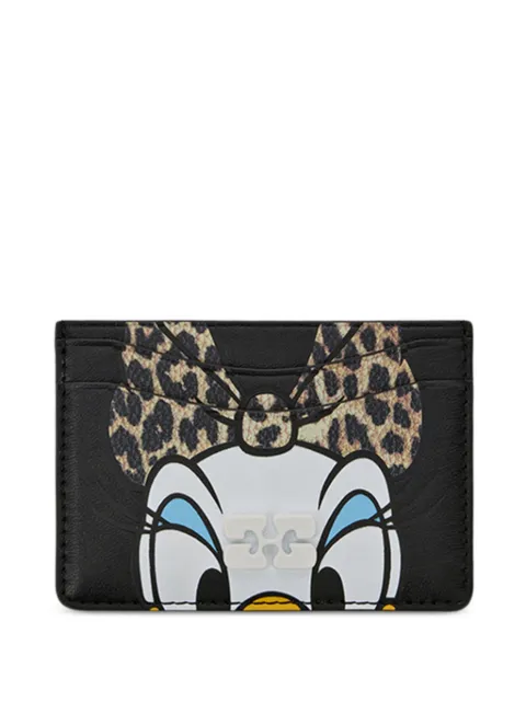 GANNI x Disney leopard-print character-motif card holder Black B3010403