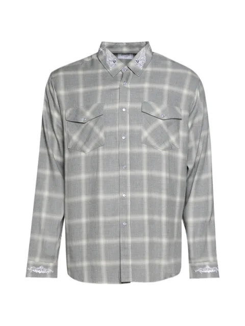 Warren Lotas Reaper Japanese plaid shirt Grey SS261054ACOL11389