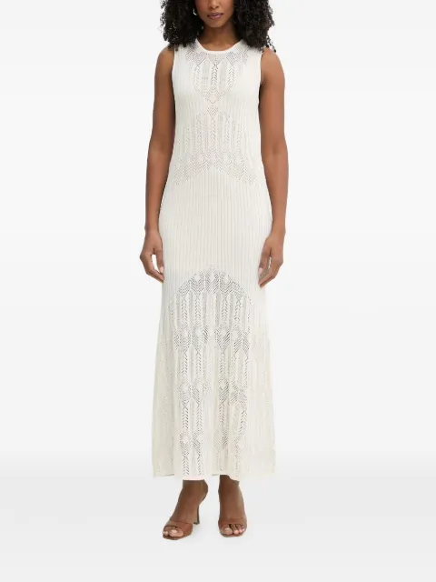 LIU JO pointelle-knit ribbed maxi dress Neutrals WA6328MS007