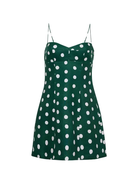 Cara Cara Cherry polka-dot mini dress Green 1585LPDGR