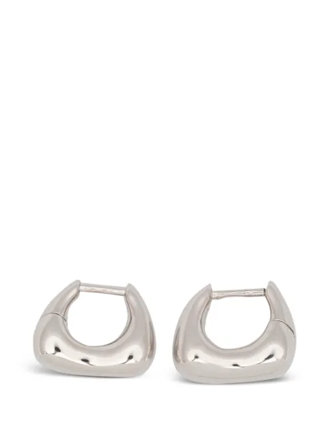 Maria Black Satchel Huggie earrings Silver 101150AGPAIR