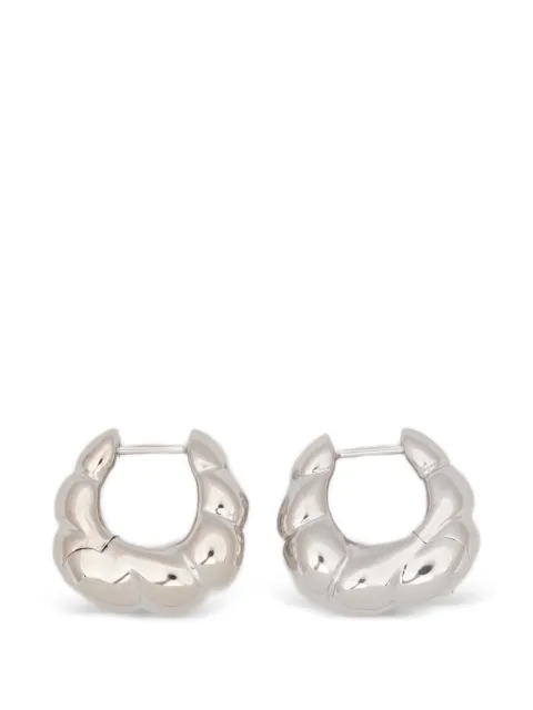 Maria Black Robe Huggie earrings Silver 101148