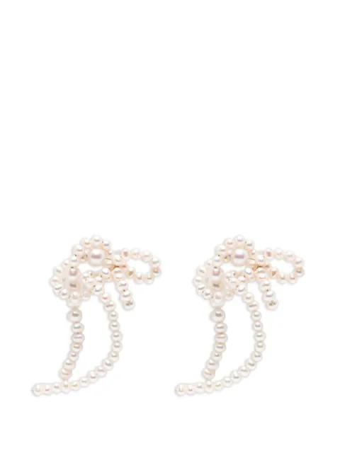 Completedworks pearl-embellished drop earrings Gold P239
