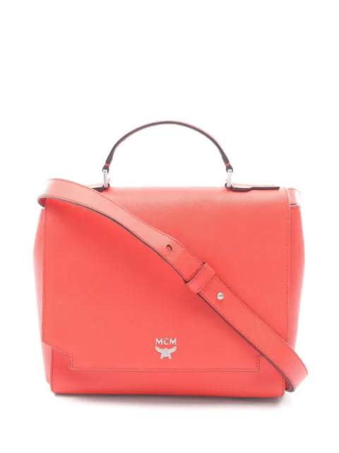 MCM Pre-Owned 20s leather shoulder bag Orange 1070182
