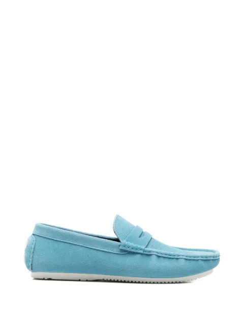 SERGIO MORETTI FIRENZE suede penny loafers Blue 396920267