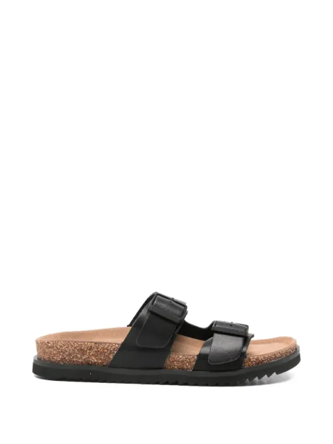 SERGIO MORETTI FIRENZE buckle-fastening leather sandals Black 396920278