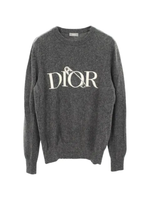 Christian Dior Pre-Owned x Judy Blame logo-embroidered sweater Grey 1065588