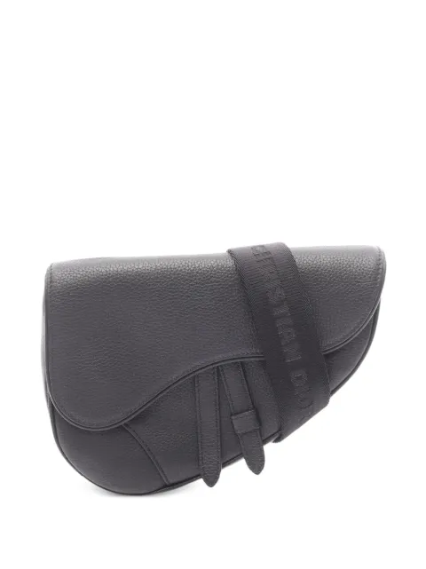Christian Dior Pre-Owned 2020s Saddle leather shoulder bag Black 1069348